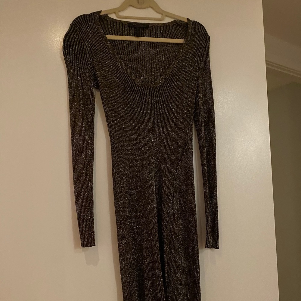 BCBG golden brown dress